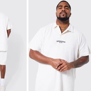 Boohoo White Casual Button Down Shirt for Men